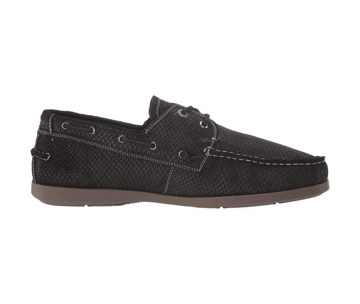 Фото - чоловічий мокасин Мокасини Steve Madden Gametyme Boat Shoe Black Emboss 40