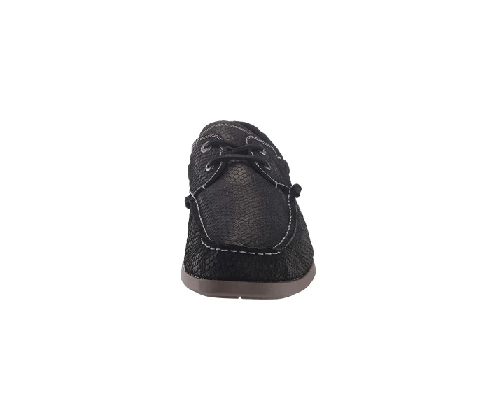 Фото - чоловічий мокасин Мокасини Steve Madden Gametyme Boat Shoe Black Emboss 40