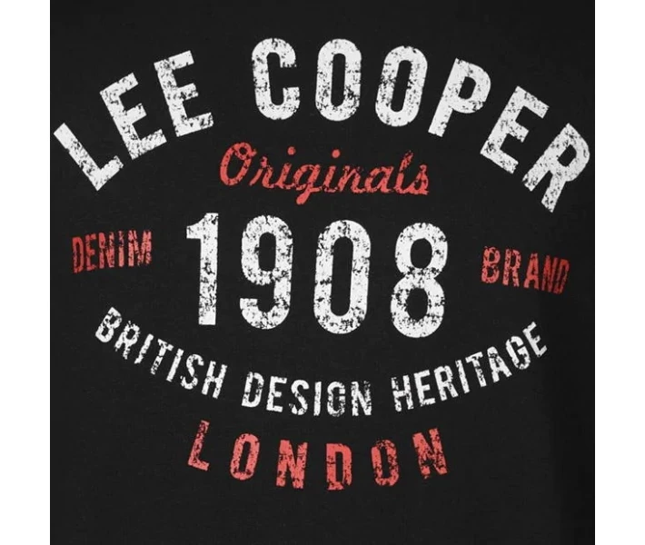 Фото - чоловіче худі Худі Lee Cooper Crew Logo Sweater Black XXL