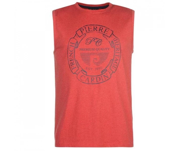 Фото - чоловічу майку Майка Pierre Cardin Print Sleeveless Tank Red Marl XL
