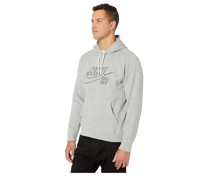 Фото - чоловіче худі Худі Nike SB Embroidery Dark Grey Heather / Black L