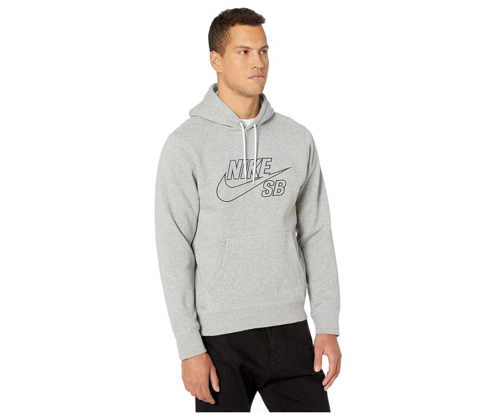 Фото - чоловіче худі Худі Nike SB Embroidery Dark Grey Heather / Black L