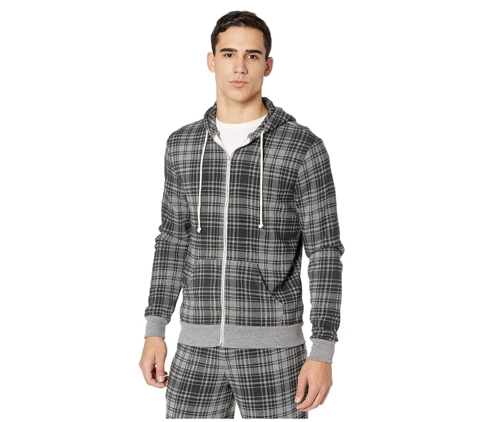 Фото - чоловіче худі Худі Alternative Printed Rocky Zip Grey Cabin Plaid XL