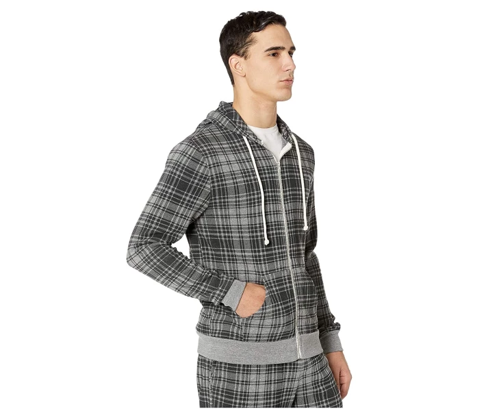 Фото - чоловіче худі Худі Alternative Printed Rocky Zip Grey Cabin Plaid XL
