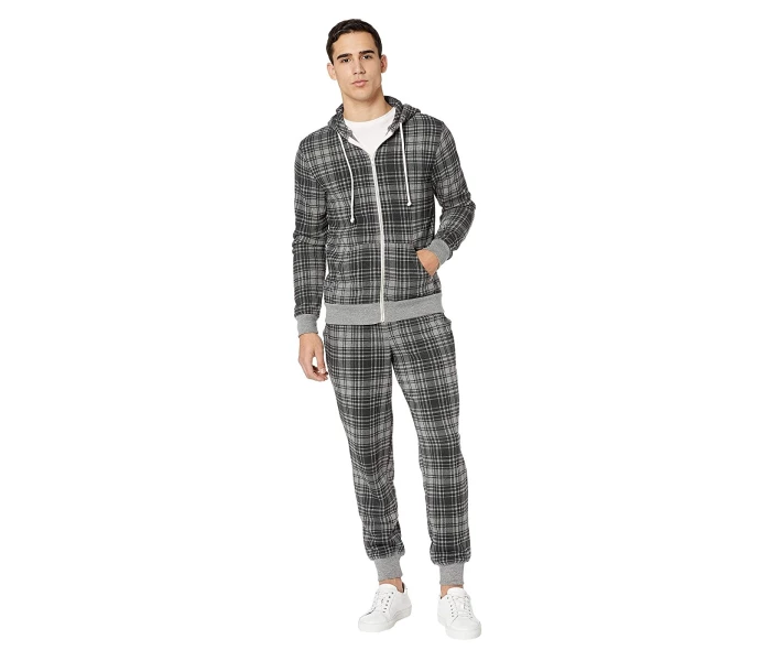 Фото - чоловіче худі Худі Alternative Printed Rocky Zip Grey Cabin Plaid XL