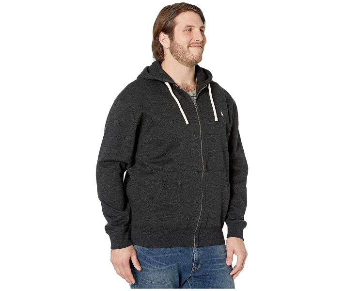 Фото - чоловіче худі Худі Polo Ralph Lauren Big & Tall Long Sleeve Black Marl Heather 4XL Wide