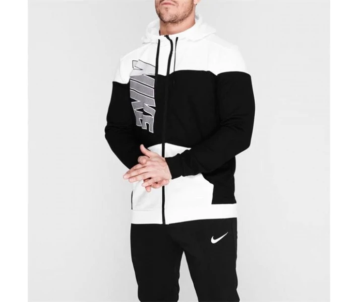 Фото - чоловіче худі Худі Nike Flc FZip Hood Sn03 Black / White S