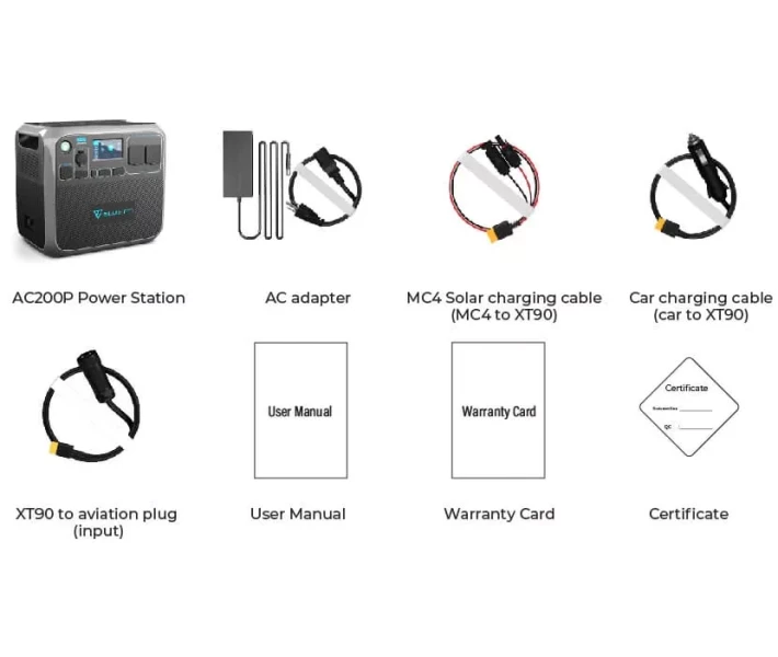 Фото - зарядну станцію Зарядна станція Bluetti Portable Power Station AC200P 2000W 2000Wh [77925]