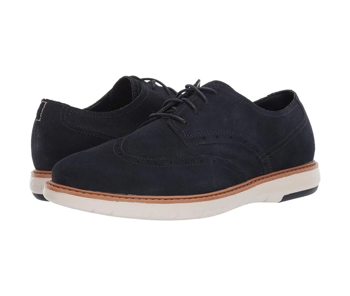 Фото - чоловічу туфлю Туфлі оксфорди Clarks Draper Wing Navy Suede 41
