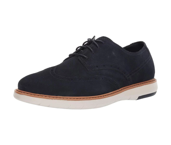 Фото - чоловічу туфлю Туфлі оксфорди Clarks Draper Wing Navy Suede 41