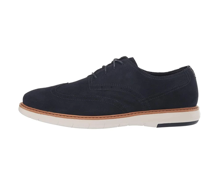Фото - чоловічу туфлю Туфлі оксфорди Clarks Draper Wing Navy Suede 41