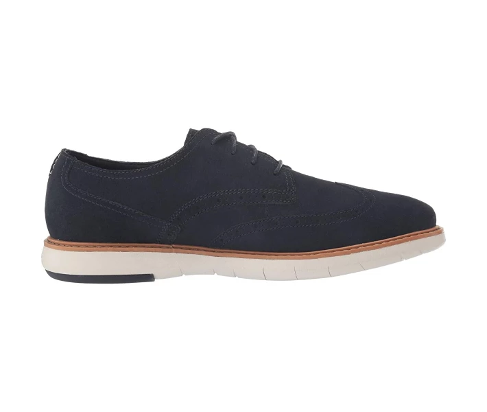 Фото - чоловічу туфлю Туфлі оксфорди Clarks Draper Wing Navy Suede 41