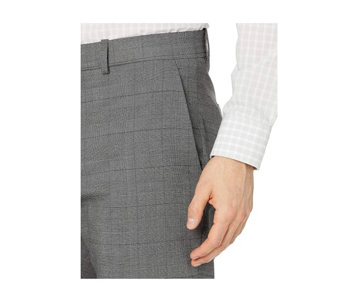 Фото - чоловічі штани Штани Perry Ellis Very Slim Tonal Heathered Plaid Dress Pants Charcoal 31W 32L