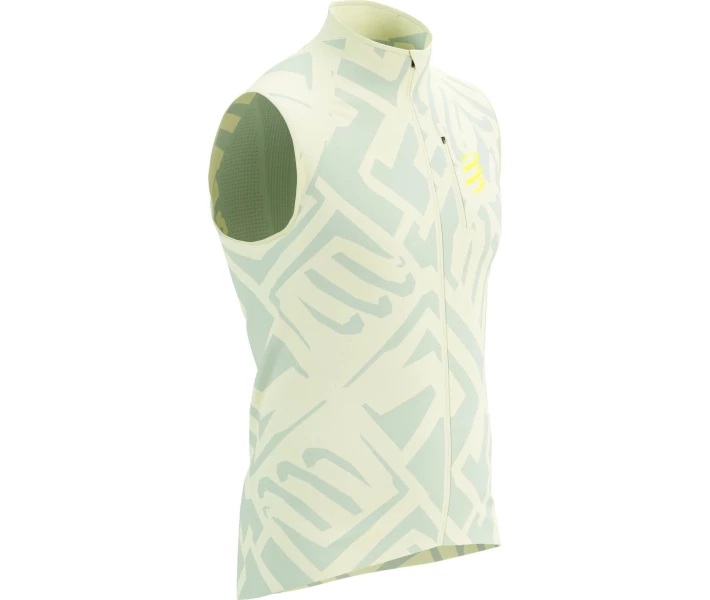 Фото - чоловічу кофту Чоловіча кофта без рукавів Compressport Hurricane Windproof Vest M, Sugar/Ice Print, M