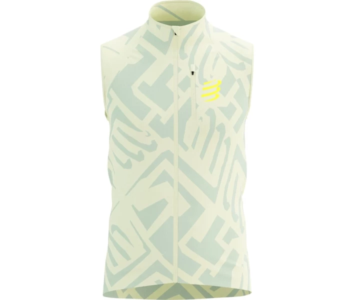 Фото - чоловічу кофту Чоловіча кофта без рукавів Compressport Hurricane Windproof Vest M, Sugar/Ice Print, M