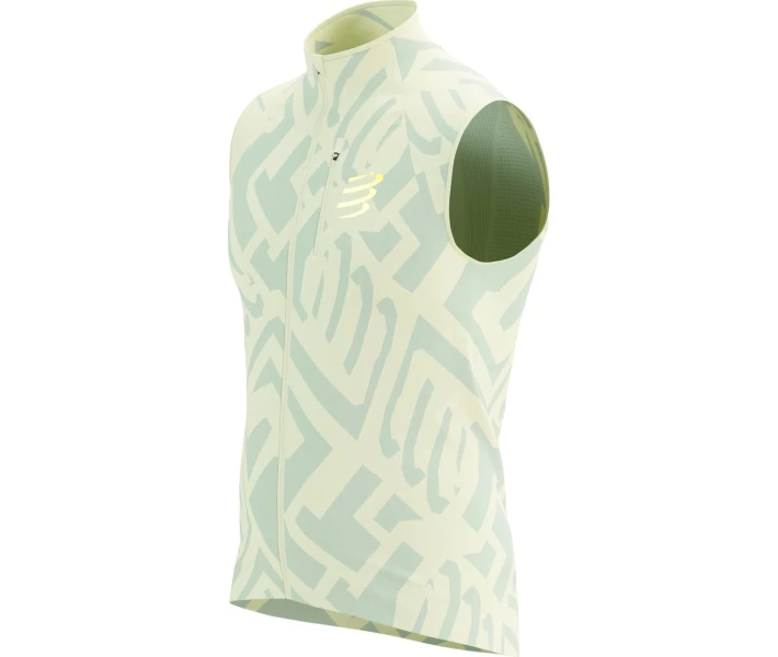 Фото - чоловічу кофту Чоловіча кофта без рукавів Compressport Hurricane Windproof Vest M, Sugar/Ice Print, M