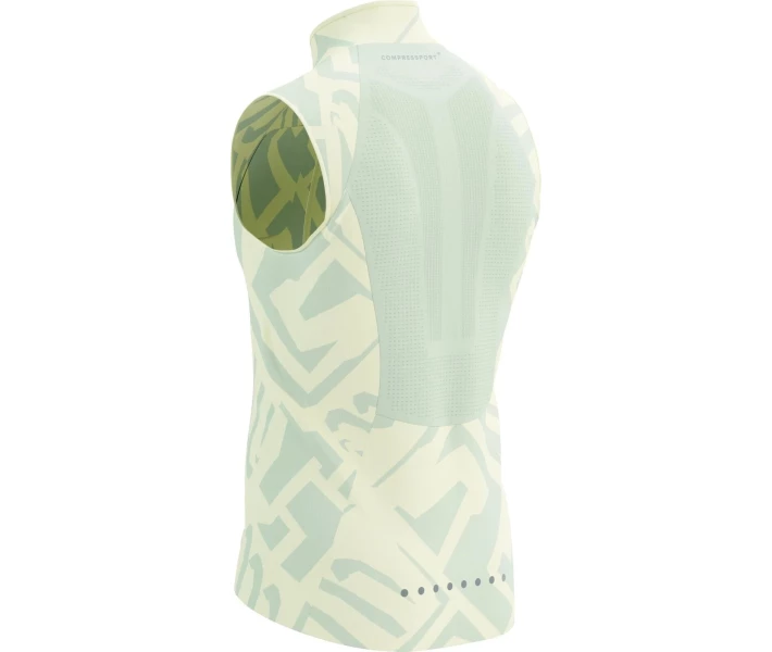 Фото - чоловічу кофту Чоловіча кофта без рукавів Compressport Hurricane Windproof Vest M, Sugar/Ice Print, M