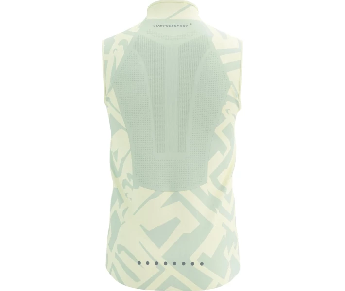 Фото - чоловічу кофту Чоловіча кофта без рукавів Compressport Hurricane Windproof Vest M, Sugar/Ice Print, M