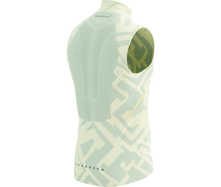 Фото - чоловічу кофту Чоловіча кофта без рукавів Compressport Hurricane Windproof Vest M, Sugar/Ice Print, M