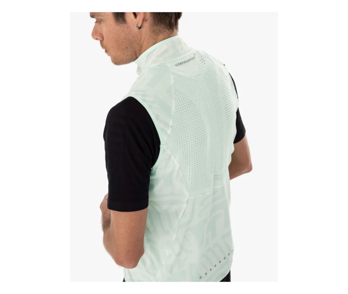 Фото - чоловічу кофту Чоловіча кофта без рукавів Compressport Hurricane Windproof Vest M, Sugar/Ice Print, M