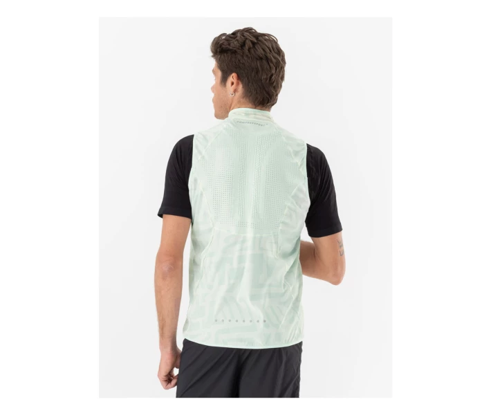 Фото - чоловічу кофту Чоловіча кофта без рукавів Compressport Hurricane Windproof Vest M, Sugar/Ice Print, M