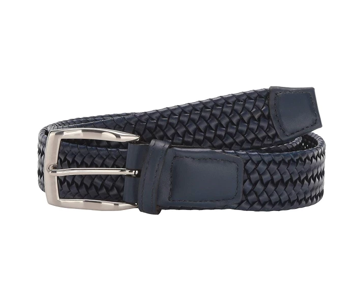 Фото - ремінь та пояс Ремінь Torino Leather Co. 35 mm Italian Woven Stretch Leather Navy 34