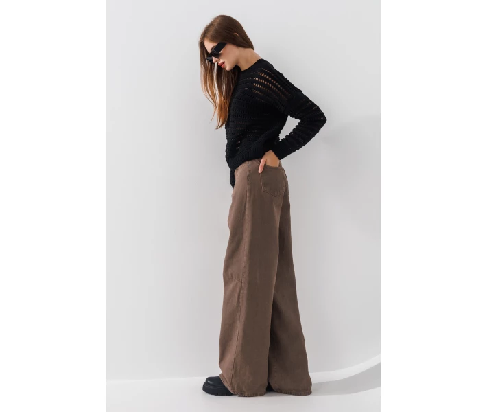 Фото - жіночі джинси Джинси Baggy жіночі Zeo Basic 4543 40 Капучино (2000990723680)