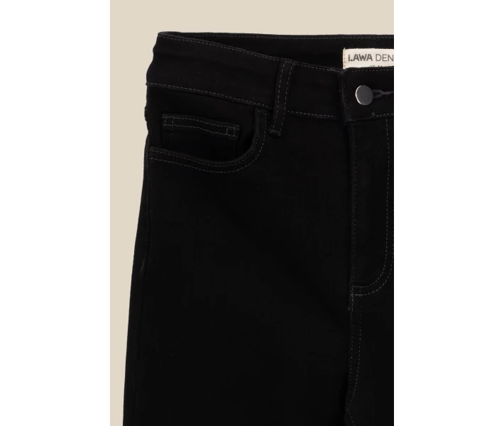 Фото - жіночі джинси Джинси Slim Fit жіночі LAWA WBC02413 42 Чорний (2000990763334)