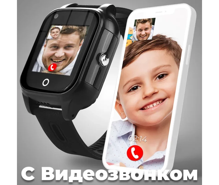 Фото - смарт-годинник Дитячий смарт-годинник 4G з Відеодзвінком JETIX DF100 вологозахист IP67(Black) (40001)