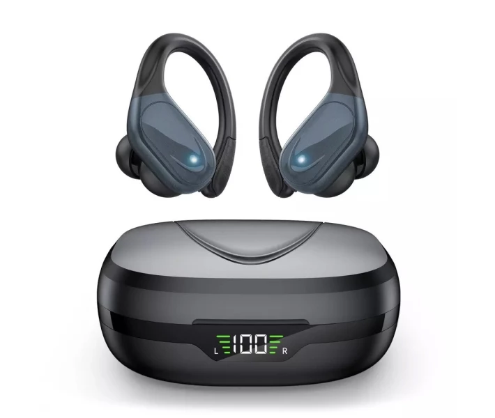 Фото - навушники Бездротові спортивні навушники Bluetooth TWS X17 водонепроникні з індикатором заряду Навушники для спорту Чорний