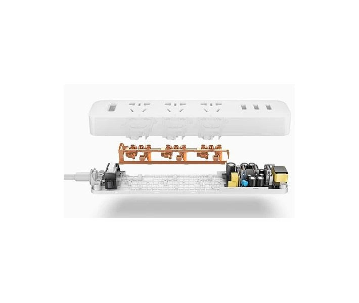 Фото - мережевий фільтр Подовжувач фільтр Xiaomi Mi Power Strip 3 USB 15w універсальні розетки (98536)