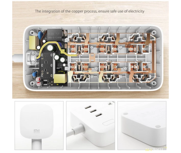 Фото - мережевий фільтр Мережевий фільтр Xiaomi Power Strip 6 розеток 1.8m CXB6-1QM (94507)