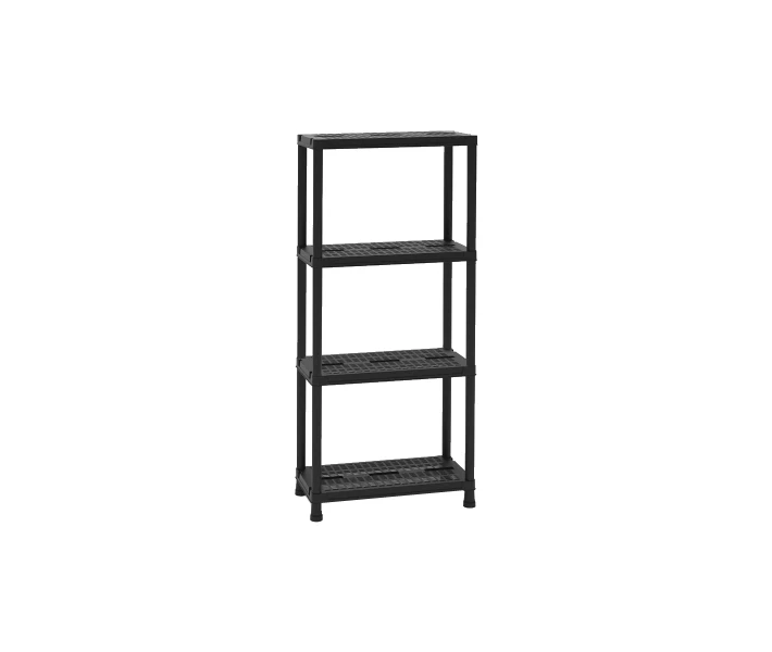 Фото - стеллаж Стелаж Plastmeccanica Universal Vent пластиковий 4 полки 60х30х138 см чорний (5136)