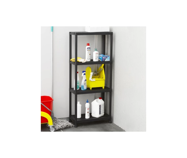 Фото - стеллаж Стелаж Plastmeccanica Universal Vent пластиковий 4 полки 60х30х138 см чорний (5136)