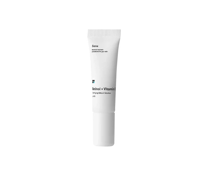 Фото - корейський крем для обличчя Крем для обличчя Sane Retinol Vitamin E Mattifying Sebum Solution Матуючий для жирної шкіри 30 мл (4820266830991)