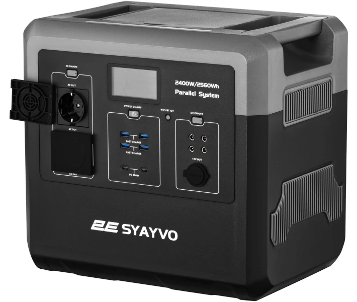 Фото - зарядну станцію Зарядна станція 2Е Syayvo 2400 Вт, 2560 Вт/год, WiFi/BT, паралельне підключення, швидка зарядка (2E-PPS24256)