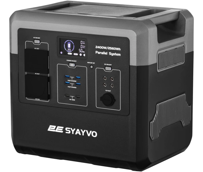 Фото - зарядну станцію Зарядна станція 2Е Syayvo 2400 Вт, 2560 Вт/год, WiFi/BT, паралельне підключення, швидка зарядка (2E-PPS24256)
