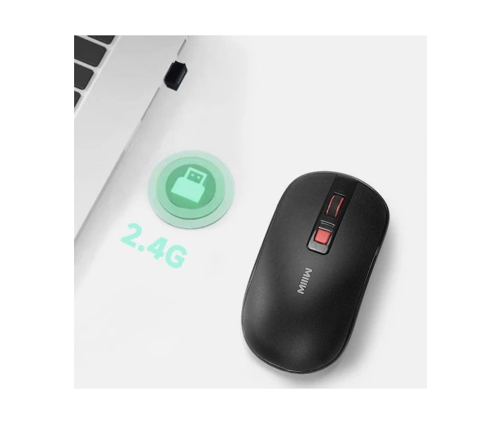 Фото - мишку для ноутбука Мишка Xiaomi Youpin Miiw Wireless Mouse Lite (3297963) чорна 3297963