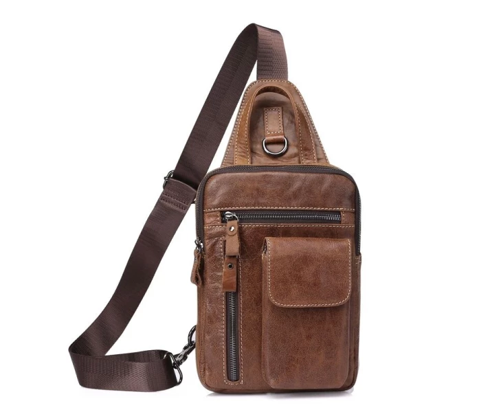 Фото - Рюкзаки Міні-рюкзак шкіряний на одне плече, кавовий B10-8871 Joynee