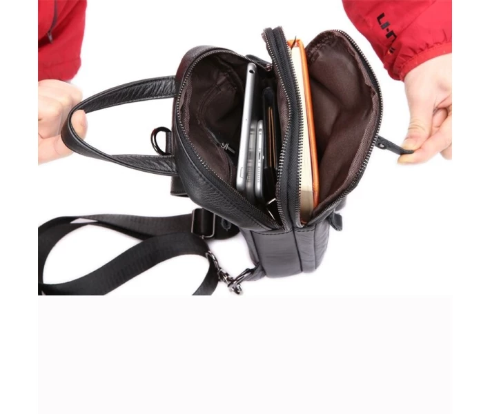 Фото - Рюкзаки Міні-рюкзак шкіряний на одне плече, кавовий B10-8871 Joynee