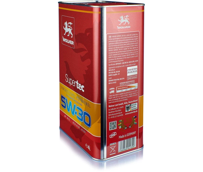 Фото - Моторні масла Моторне масло Wolver SuperTec 5W-30 4 л