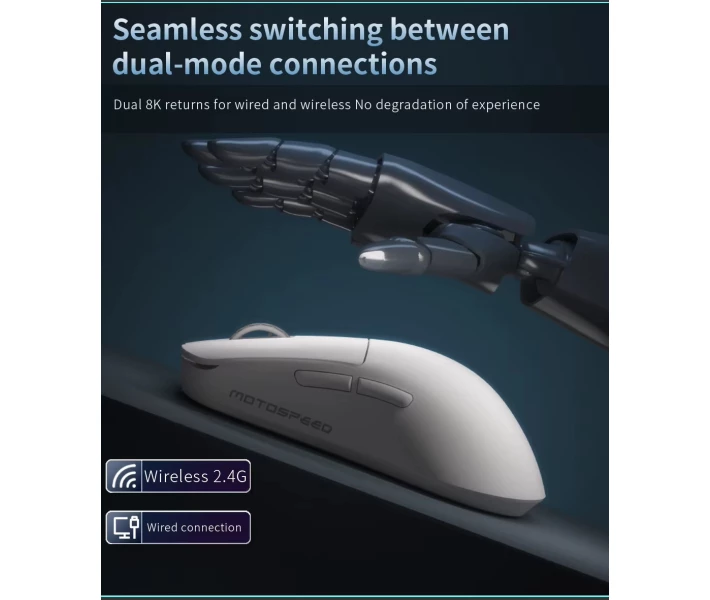 Фото - Мишки Бездротова ігрова мишка Darmoshark X6 MAX Dual-Mode 2.4G/USB-C PAW3950 Біла