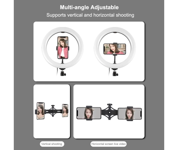 Фото - Кільцеве світло Кільцеве світло зі стійкою Puluz PKT3055B RGBW 26см (20W)