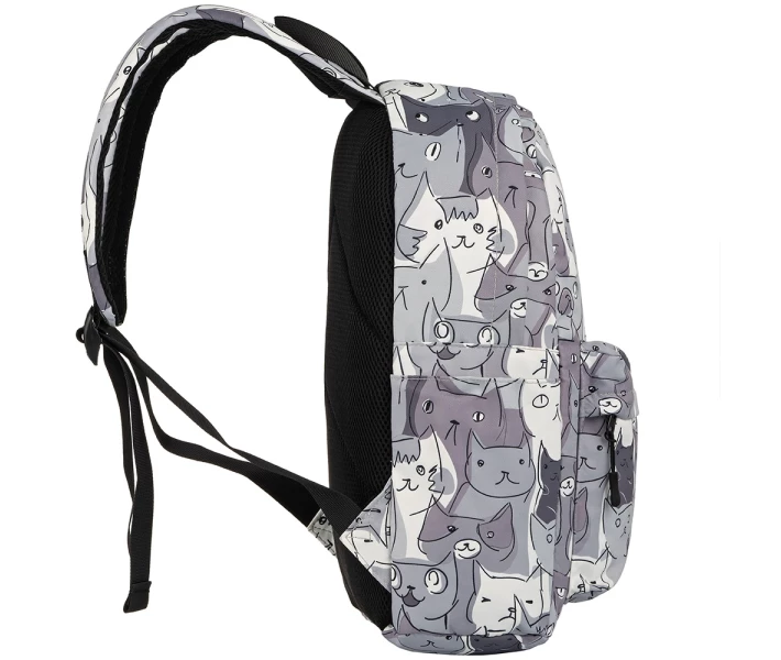 Фото - Рюкзаки Рюкзак для ноутбука 2E TeensPack Cats 13″, 15 л, сірий принт, поліестер, з органайзером