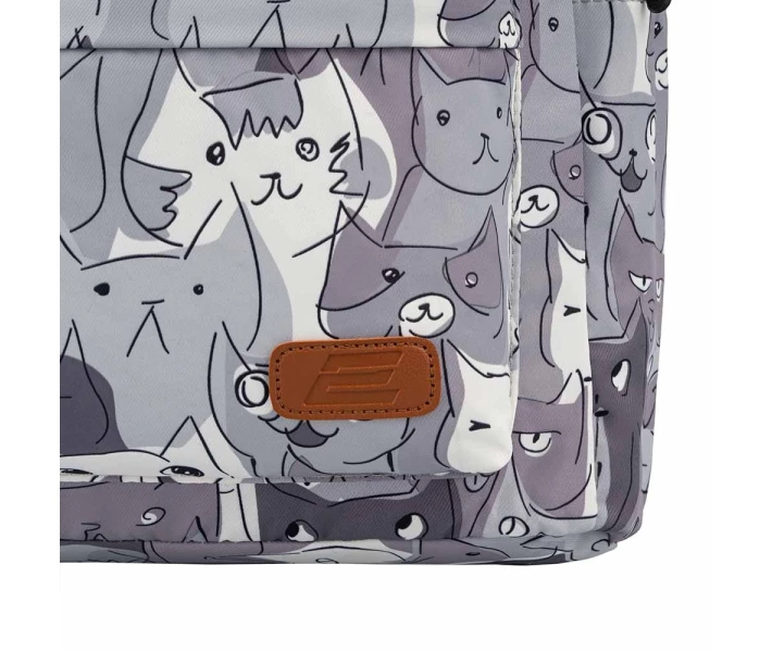 Фото - Рюкзаки Рюкзак для ноутбука 2E TeensPack Cats 13″, 15 л, сірий принт, поліестер, з органайзером
