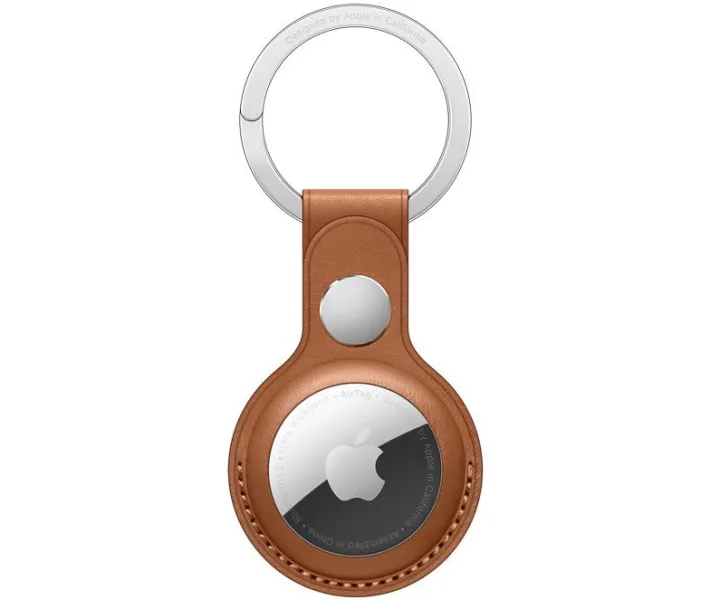 Брелок для AirTag Leather Key Ring Saddle Brown (MX4M2ZM/A) Фото - брелок Брелок для AirTag Leather Key Ring Saddle Brown (MX4M2ZM/A)