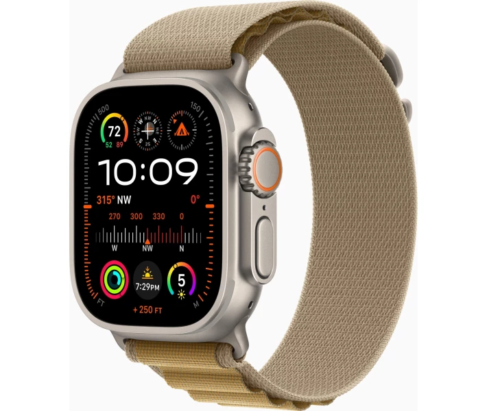 Фото - смарт-годинник Apple Watch Ultra 2 GPS + Cellular 49mm Natural Titanium Case with Tan Alpine Loop - Small (MX4E3UL/A)