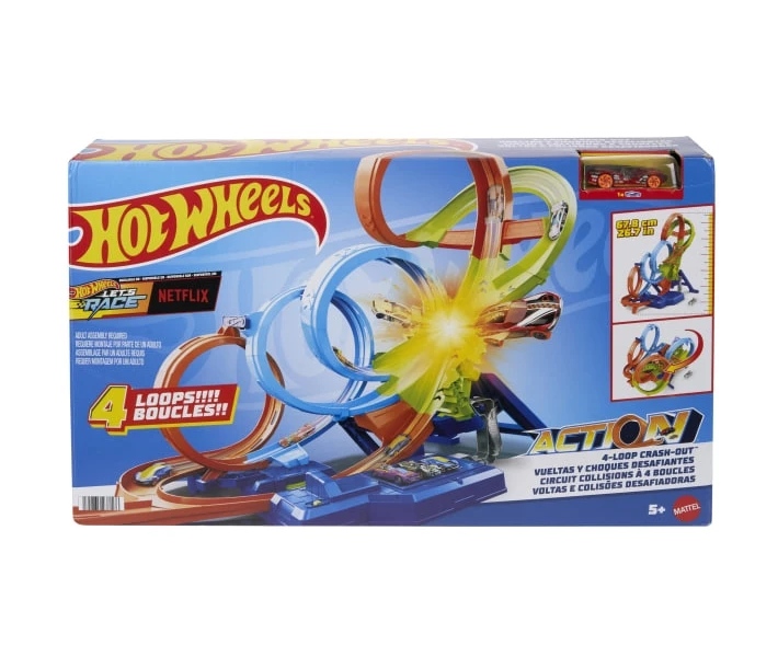 Фото - іграшковий гараж, паркінг, трек Трек Hot Wheels Action Шалені віражі та петлі (HXR70)