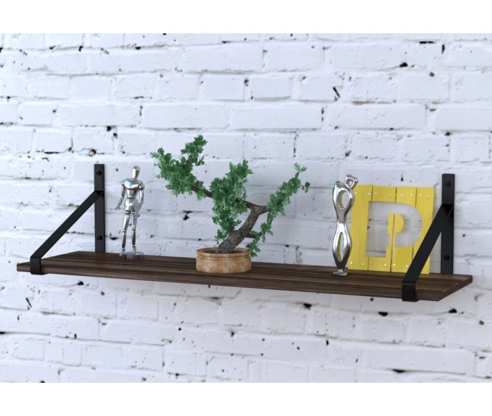 Фото - полку Полиця PL-3-18 Loft Design Горіх Модена 112 см