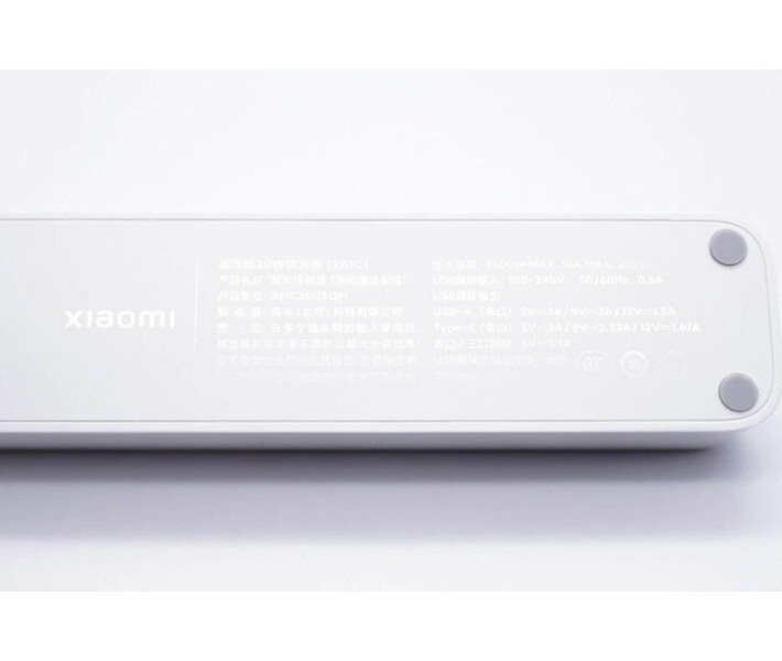 Фото - мережевий фільтр Mi Power Strip 20W Fast Charge (3 sockets +2 USB+1 TypeC)